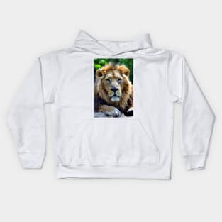 Asiatic Lion Panthera Leo Persica Big Cat Male Kids Hoodie